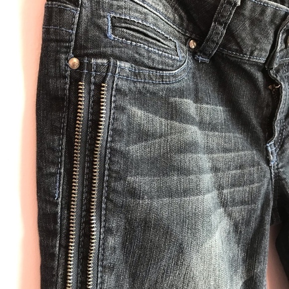 STANDARDS & PRACTICES Double Zipper Trim Detail Cropped Low Rise Jeans Size 29 - Picture 5 of 10